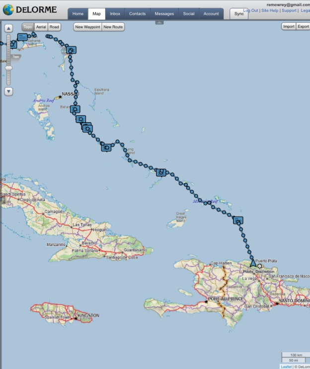 Pilot's Discretion Route, Bahamas to The Domincan Republic