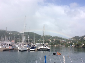 Rainbow over Port Louis Marina