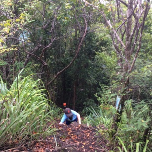 (Ronan) Steep Hike Behind Rain Forest Café, Marigot Bay, St. Lucia
