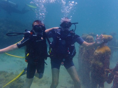 Ryan & Randy, Underwater Sculpture Park, Molinere Bay, Grenada