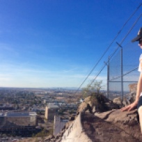 Ryan atop Mount Tempe, AZ, watching the planes land in Phoenix