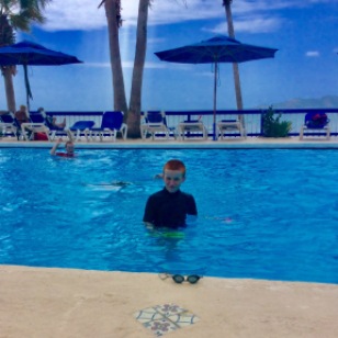 Ronan & Ryan in the pool at Nanny Cay, Tortola, BVI (March 2018)