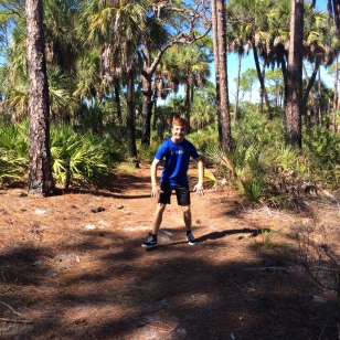Ryan on the nature trail hike, Caladesi Island State Park (Nov. 2019)